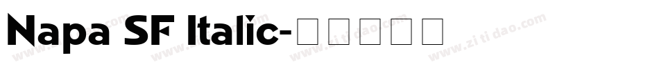 Napa SF Italic字体转换